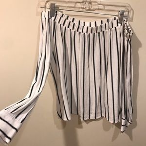Striped Off the Shoulder Top